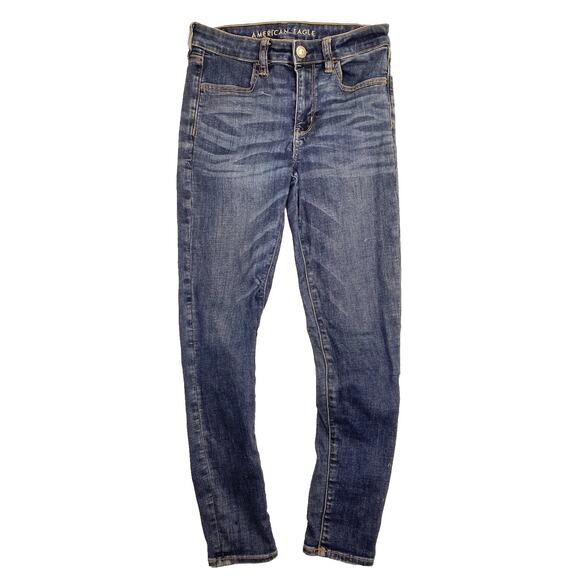 American Eagle Jeans Womens 6 Short Hi Rise Jegging Super Stretch Skinny - Picture 1 of 6